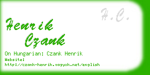 henrik czank business card